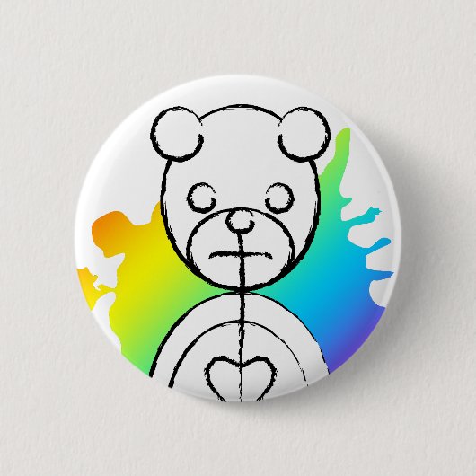 panda splatz. ronde button 5,7 cm (Voorkant)