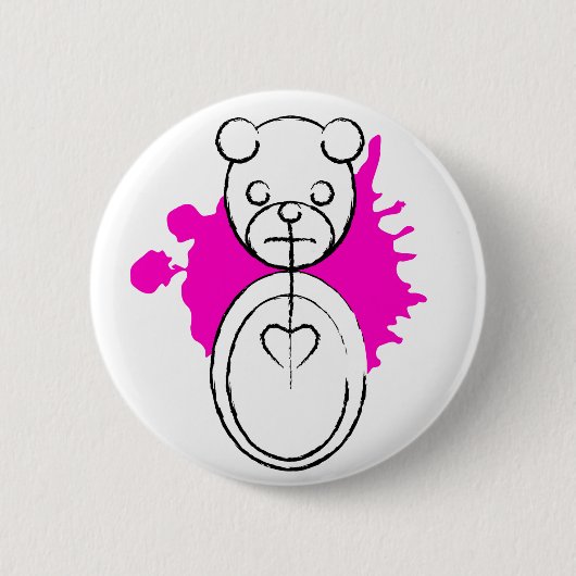 panda splatz. ronde button 5,7 cm (Voorkant)