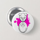 panda splatz. ronde button 5,7 cm (Voorkant /achterkant)