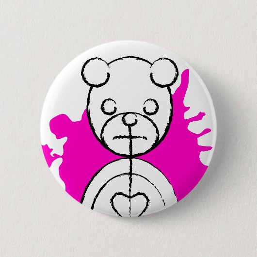panda splatz. ronde button 5,7 cm (Voorkant)