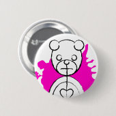 panda splatz. ronde button 5,7 cm (Voorkant /achterkant)