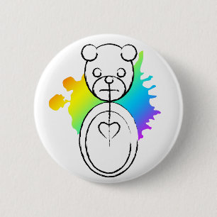 panda splatz. ronde button 5,7 cm