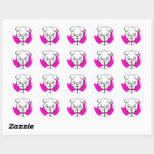 panda splatz. ronde sticker (Vel)