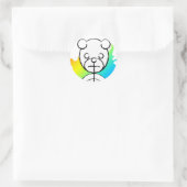 panda splatz. ronde sticker (Tas)