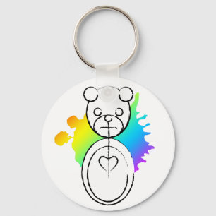 panda splatz. sleutelhanger