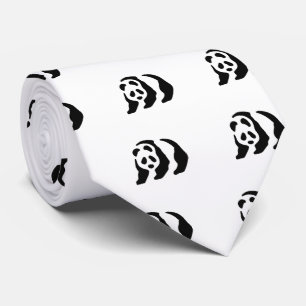 panda stencil stropdas