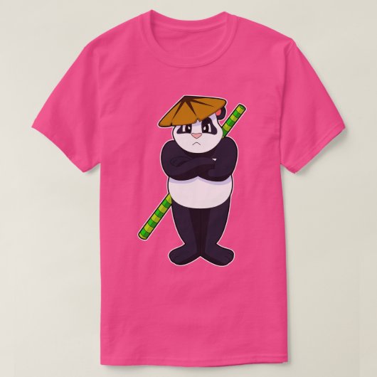 Panda Stick fight Martial Arts T-shirt (Design voorkant)