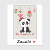Panda-Sticker voor kerstwintersneeuw Sticker (Vel)