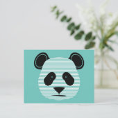 panda strepen briefkaart (Staand voorkant)