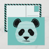 panda strepen briefkaart (Voorkant / Achterkant)