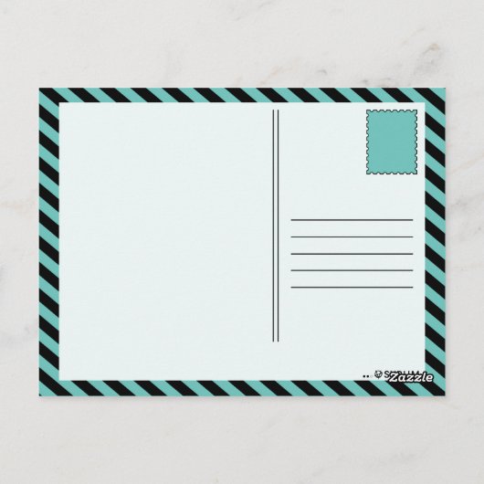 panda strepen briefkaart (Achterkant)