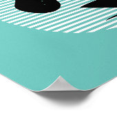 panda strepen poster (Hoek)