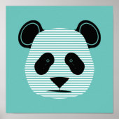 panda strepen poster (Voorkant)