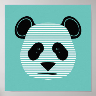 panda strepen poster