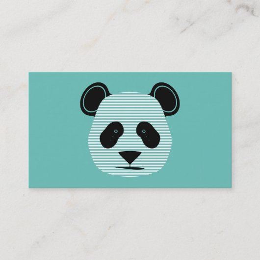 panda strepen visitekaartje (Voorkant)