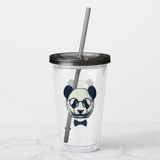 Panda Stripes Acryl Drinkbeker (Achterkant)