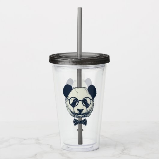 Panda Stripes Acryl Drinkbeker (Voorkant)