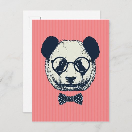 Panda Stripes Briefkaart (Voorkant / Achterkant)