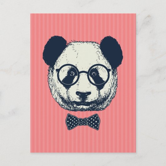 Panda Stripes Briefkaart (Voorkant)