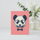 Panda Stripes Briefkaart (Staand voorkant)