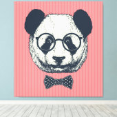 Panda Stripes Canvas Afdruk (Insitu (Houten vloer))