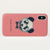 Panda Stripes | Jouw namen toevoegen Case-Mate iPhone Case (Achterkant (horizontaal))
