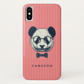 Panda Stripes | Jouw namen toevoegen Case-Mate iPhone Case (Achterkant)