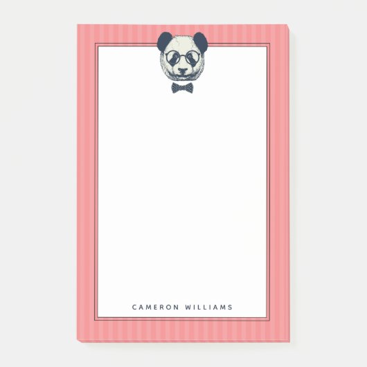 Panda Stripes | Jouw namen toevoegen Post-it® Notes (Voorkant)