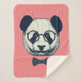 Panda Stripes Sherpa Deken (Voorkant)