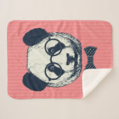 Panda Stripes Sherpa Deken (Voorkant (horizontaal))
