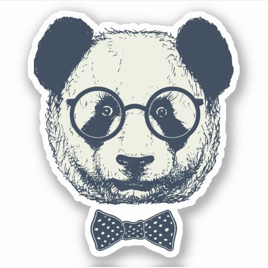 Panda Stripes Sticker (Voorkant)