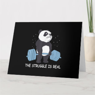 Panda Struggle is een echte Beer die funny Gym doo Kaart
