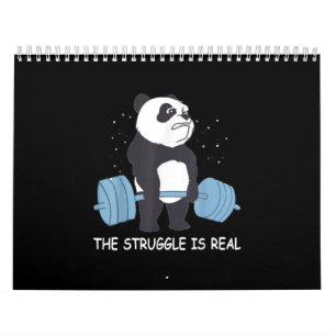 Panda Struggle is een echte Beer die funny Gym doo Kalender