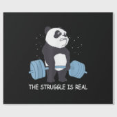 Panda Struggle is een echte Beer dodelijk grappige Cadeaupapier (Vlak)