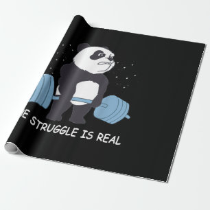 Panda Struggle is een echte Beer dodelijk grappige Cadeaupapier