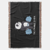 Panda Struggle is een echte Beer dodelijk grappige Deken (Voorkant Verticaal)