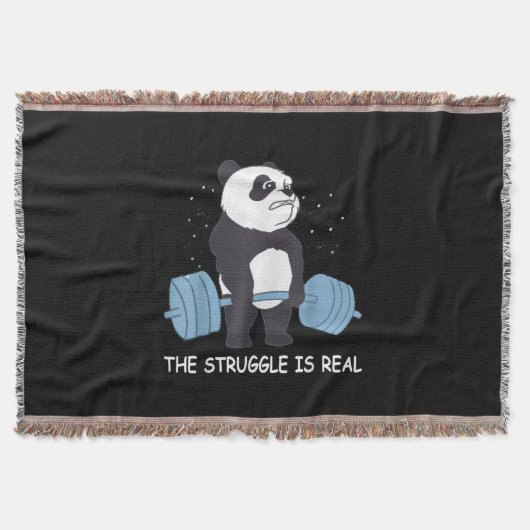 Panda Struggle is een echte Beer dodelijk grappige Deken (Voorkant)