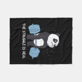 Panda Struggle is een echte Beer dodelijk grappige Fleece Deken (Voorkant (Horizontaal))
