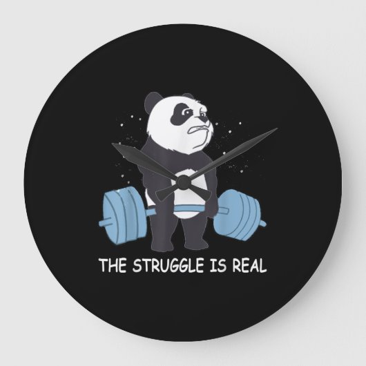 Panda Struggle is een echte Beer dodelijk grappige Grote Klok (Voorkant)