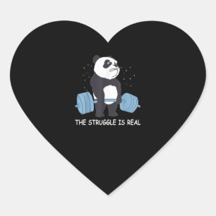 Panda Struggle is een echte Beer dodelijk grappige Hart Sticker