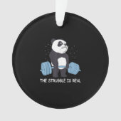 Panda Struggle is een echte Beer dodelijk grappige Ornament (voorkant)