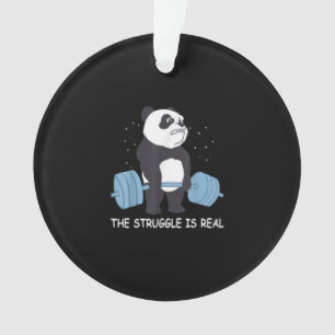 Panda Struggle is een echte Beer dodelijk grappige Ornament