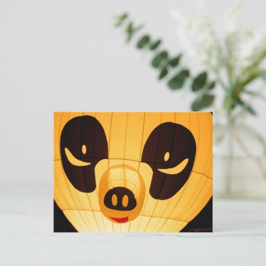 Panda Style Ballon Briefkaart (Staand voorkant)