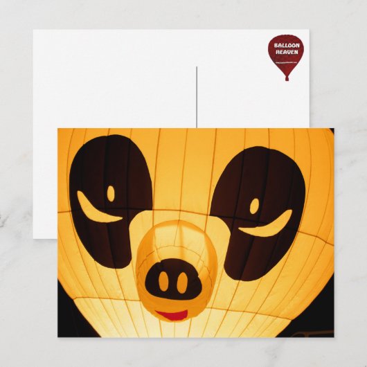Panda Style Ballon Briefkaart (Voorkant / Achterkant)