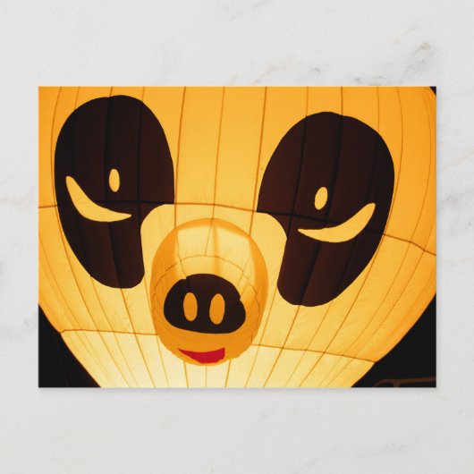 Panda Style Ballon Briefkaart (Voorkant)