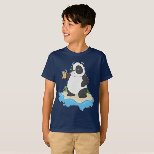 Panda Summer Beach T-shirt (Voorkant volledig)