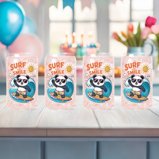 Panda Surf Sourire Kind Été Blikvorm Glas (Insitu (Baby Shower))