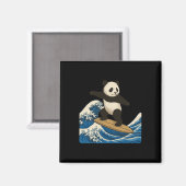 Panda surft Japans _3 Magneet (Voorkant / Achterkant)