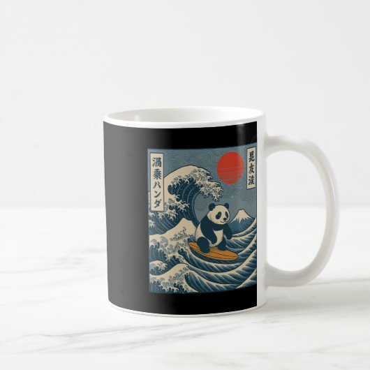Panda surft Japans _6 Koffiemok (Rechts)