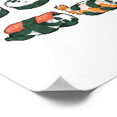 Panda Sushi Cute Maki Lover Funny Food Gift Poster (Hoek)